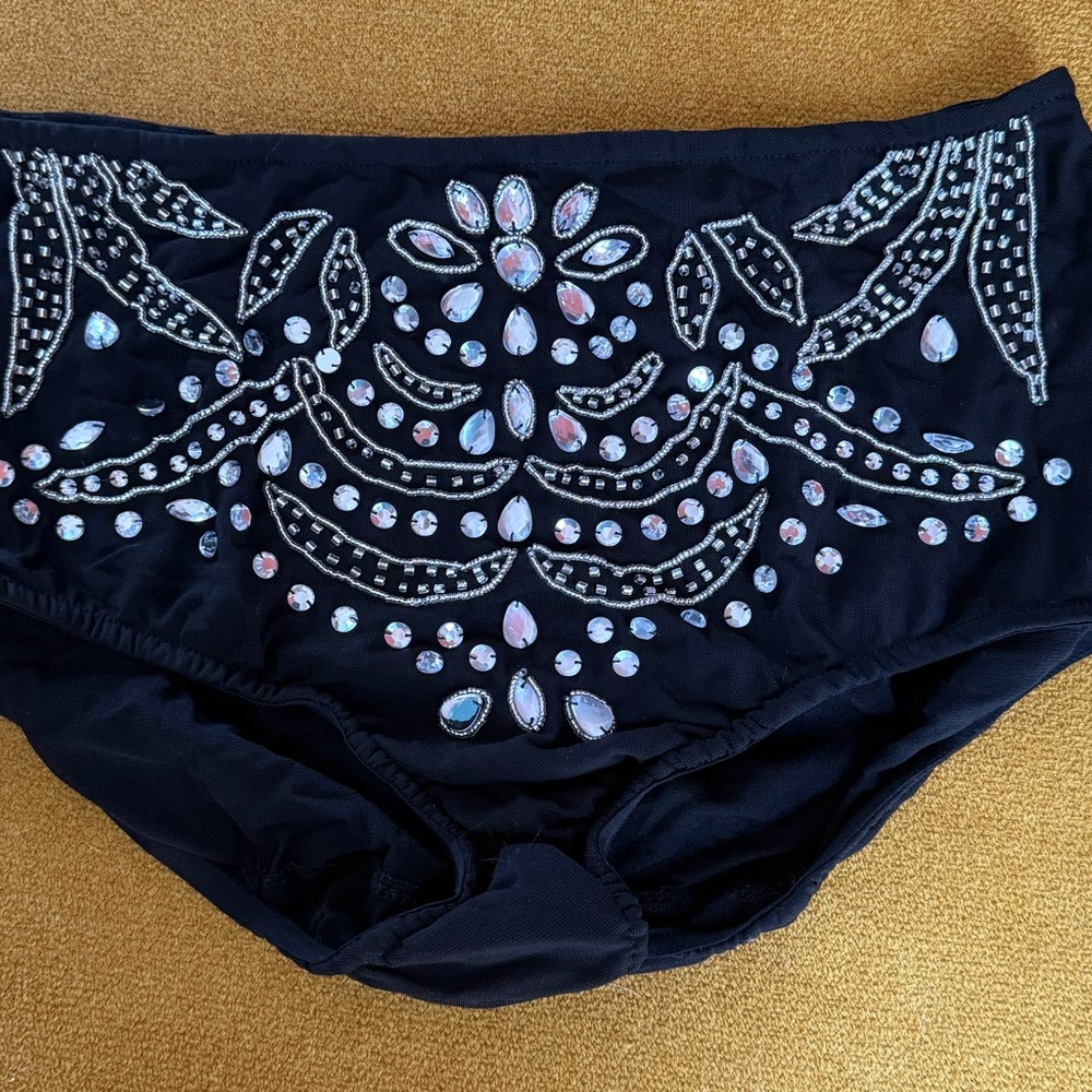 iHeartRaves Embellished Black Rave Bottoms